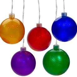 Hofert 5 Count Multi-Color Led Globe Icicle Christmas Light Set
