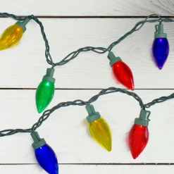 Northlight 50 Count Multi-Color Transparent Led C9 Christmas Lights, 17 Ft Green Wire