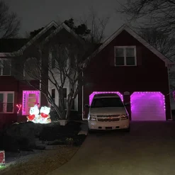 Northlight 25 Count Pink Led C9 Christmas Lights, 16 Ft White Wire