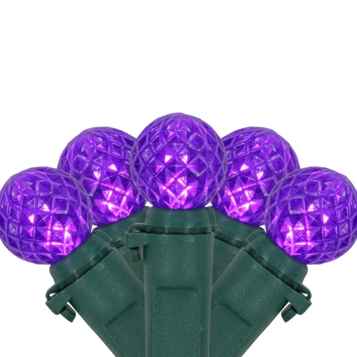 Northlight 50 Count Purple Led G12 Berry Christmas Lights, 15.9 Ft Green Wire