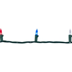 Northlight 50 Count Red, White And Blue Led Mini 4Th Of July Lights - 15.5 Ft Green Wire