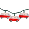Dennis East 10 Count Retro Camper Bus Novelty Summer String Lights, 6 Ft Green Wire