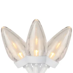 Northlight 25 Count Warm White Led C7 Christmas Lights, 16 Ft White Wire