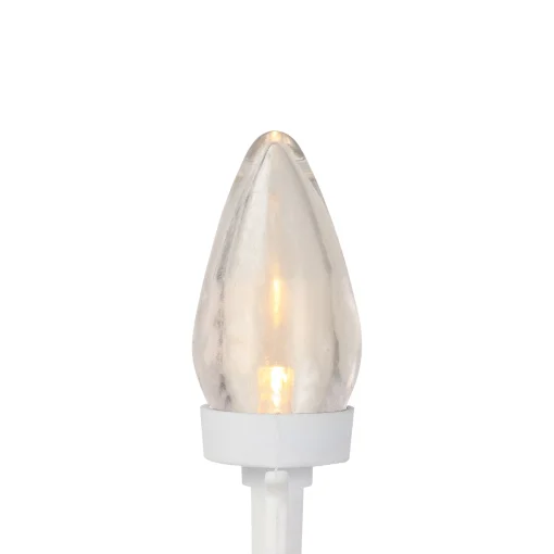 Northlight 25 Count Warm White Led C7 Christmas Lights, 16 Ft White Wire