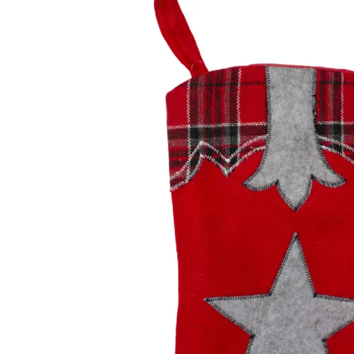 Stockings*Northlight 18.5" Country Rustic Red And Black Plaid Cowboy Boot Christmas Stocking