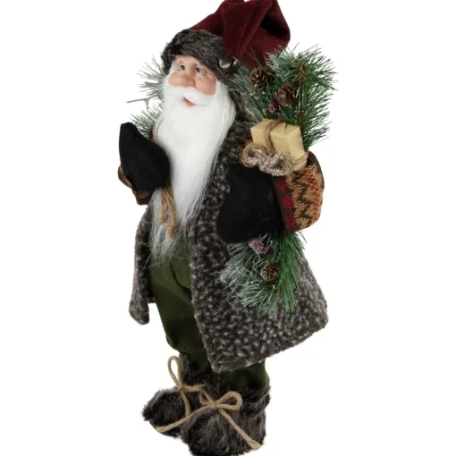 Santa Figures*Northlight 16" Country Rustic Santa Claus With Present Christmas Figure