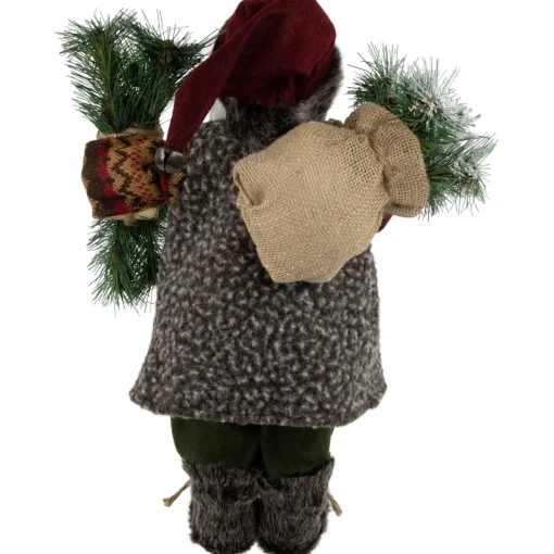 Santa Figures*Northlight 16" Country Rustic Santa Claus With Present Christmas Figure