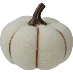 Northlight 5" Cream And Brown Fall Harvest Tabletop Pumpkin