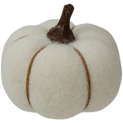 Northlight 5" Cream And Brown Fall Harvest Tabletop Pumpkin