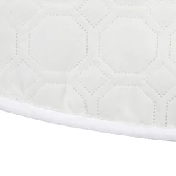 48 Inch And Smaller*Northlight 48" Cream Quilted Christmas Hexagon Tree Skirt With Velvety Trim