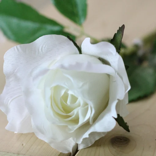 Allstate 21.5" Cream White Rose Artificial Floral Craft Pick