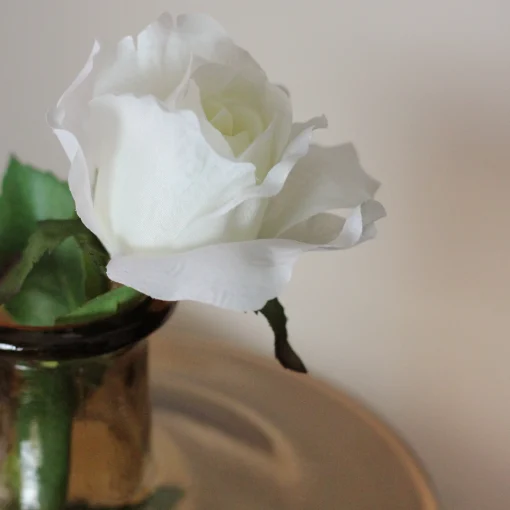 Allstate 21.5" Cream White Rose Artificial Floral Craft Pick