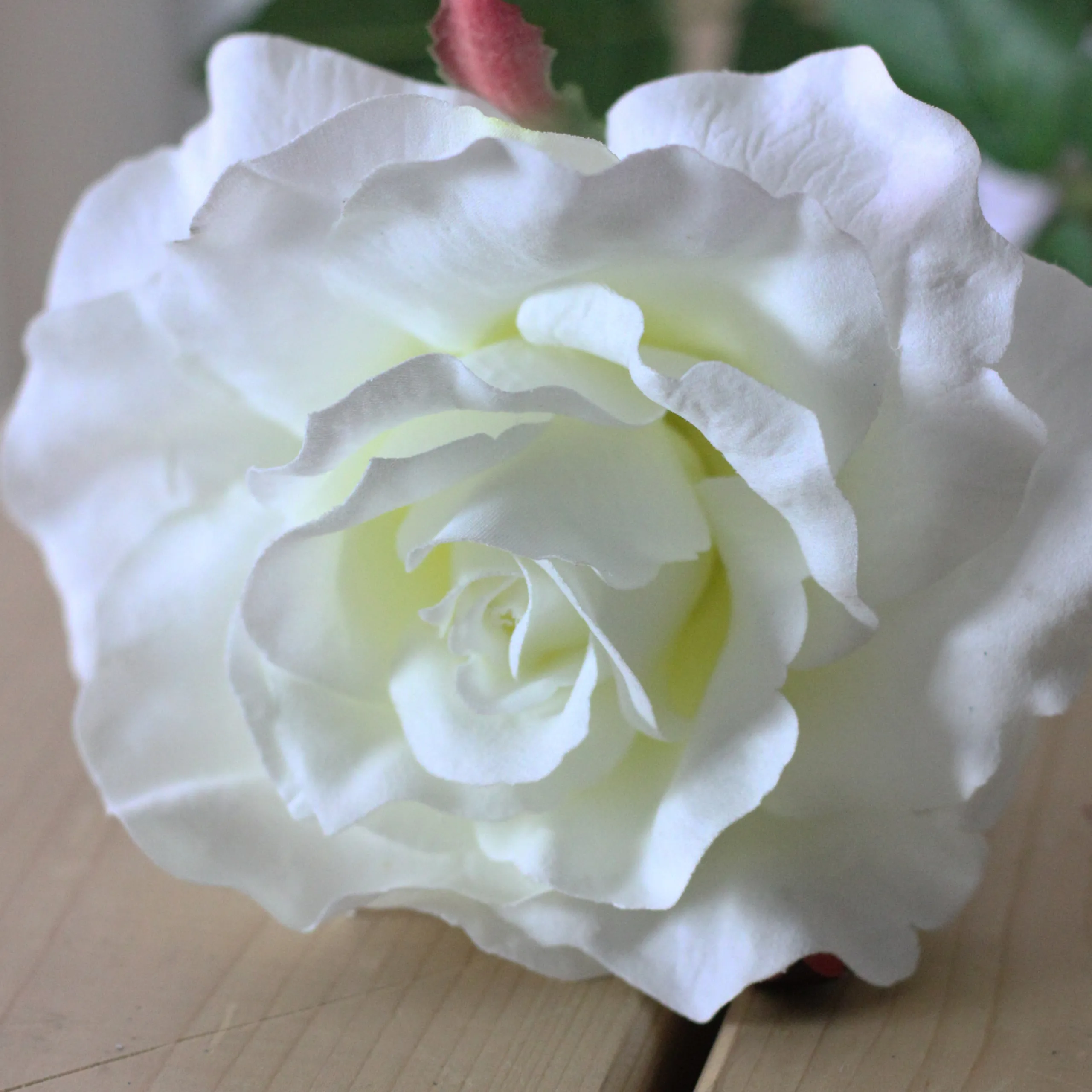CC Home Furnishings 27" Creamy White Colored Full Bloom Rose Artificial Floral Craft Pick
