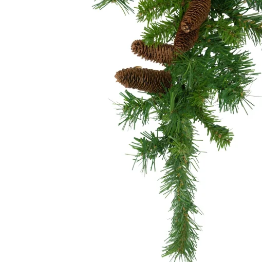 Unlit Teardrops*Northlight 34" Dakota Red Pine Artificial Christmas Swag With Pine Cones - Unlit
