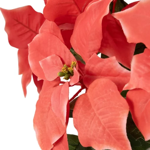 Floral*Northlight 20" Dark Pink Artificial Christmas Poinsettia With Gold Wrapped Base