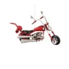Gallerie II Transportation>4.75" Decorative Red And Black Chopper Motorcycle Christmas Ornament