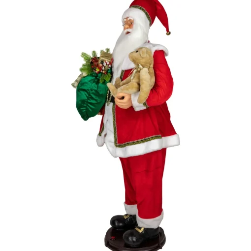 Santa Figures*Northlight 5' Deluxe Traditional Animated And Musical Dancing Santa Claus Christmas Figure