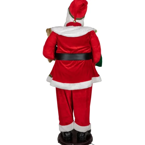 Santa Figures*Northlight 5' Deluxe Traditional Animated And Musical Dancing Santa Claus Christmas Figure
