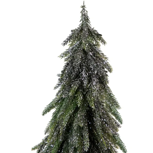 Table Top Pieces*Northlight 20" Downswpt Glittered Pine Tree In Burlap Base - Unlit