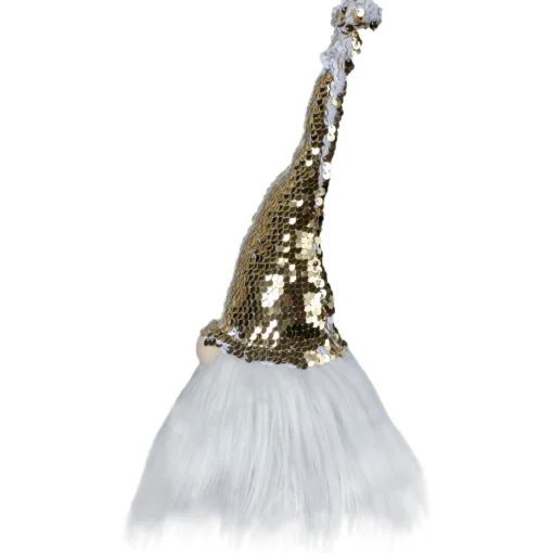 Gnomes*Northlight 12" Elf Silver And Gold Sequin Hat Tabletop Christmas Decoration