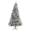Nearly Natural Unlit Traditional Trees>8' Flocked West Virginia Fir Artificial Christmas Tree, Unlit