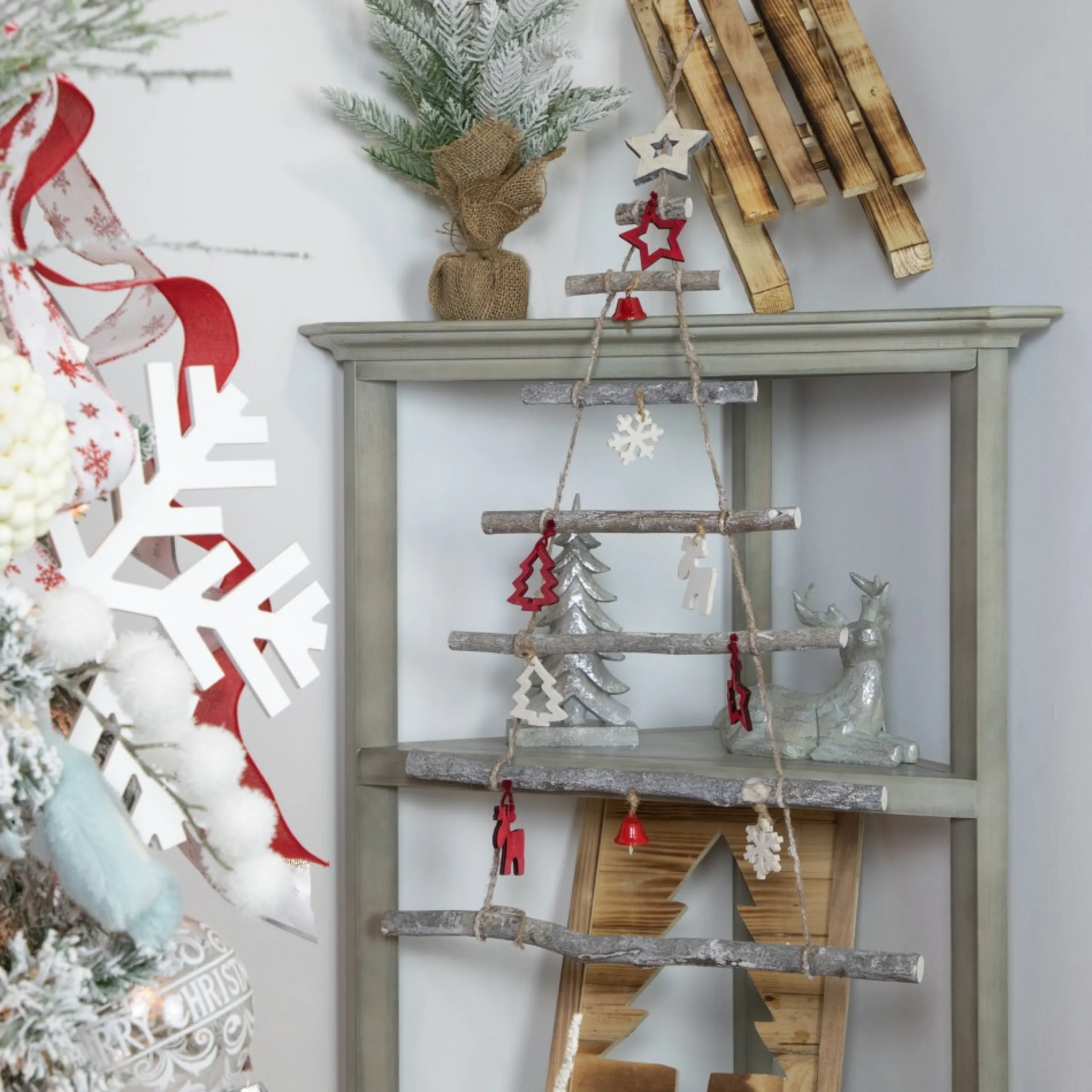 Wall & Door Decorations*Northlight 13.75" Framed Wood Christmas Tree Cut Out Wall Hanging Decoration