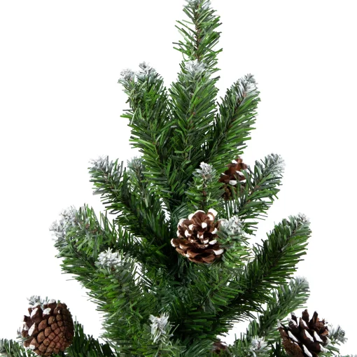 Northlight 2.5 Feet Tall And Smaller>24" Frosted Norway Pine With Pine Cones Medium Artificial Christmas Tree, Unlit