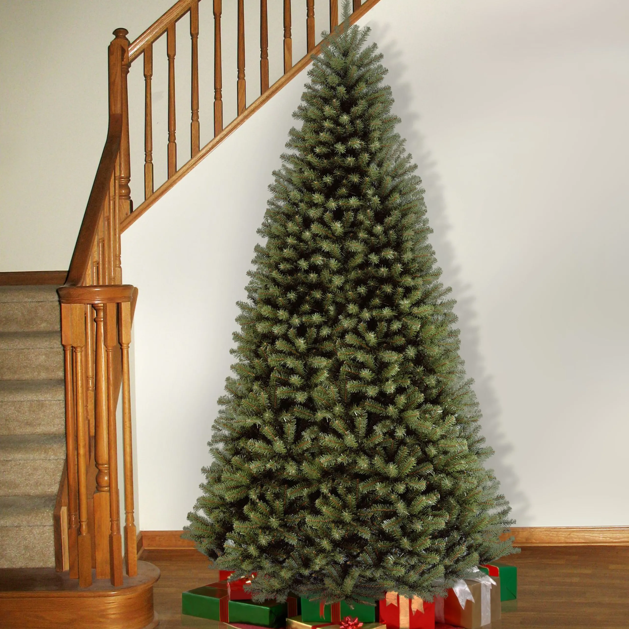 National Tree Company 9 And 9.5 Feet Tall>9' Full North Valley Spruce Artificial Christmas Tree, Unlit