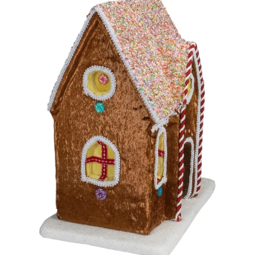 Christmas Villages*Northlight 14.5" Gingerbread Kisses Christmas Gingerbread House