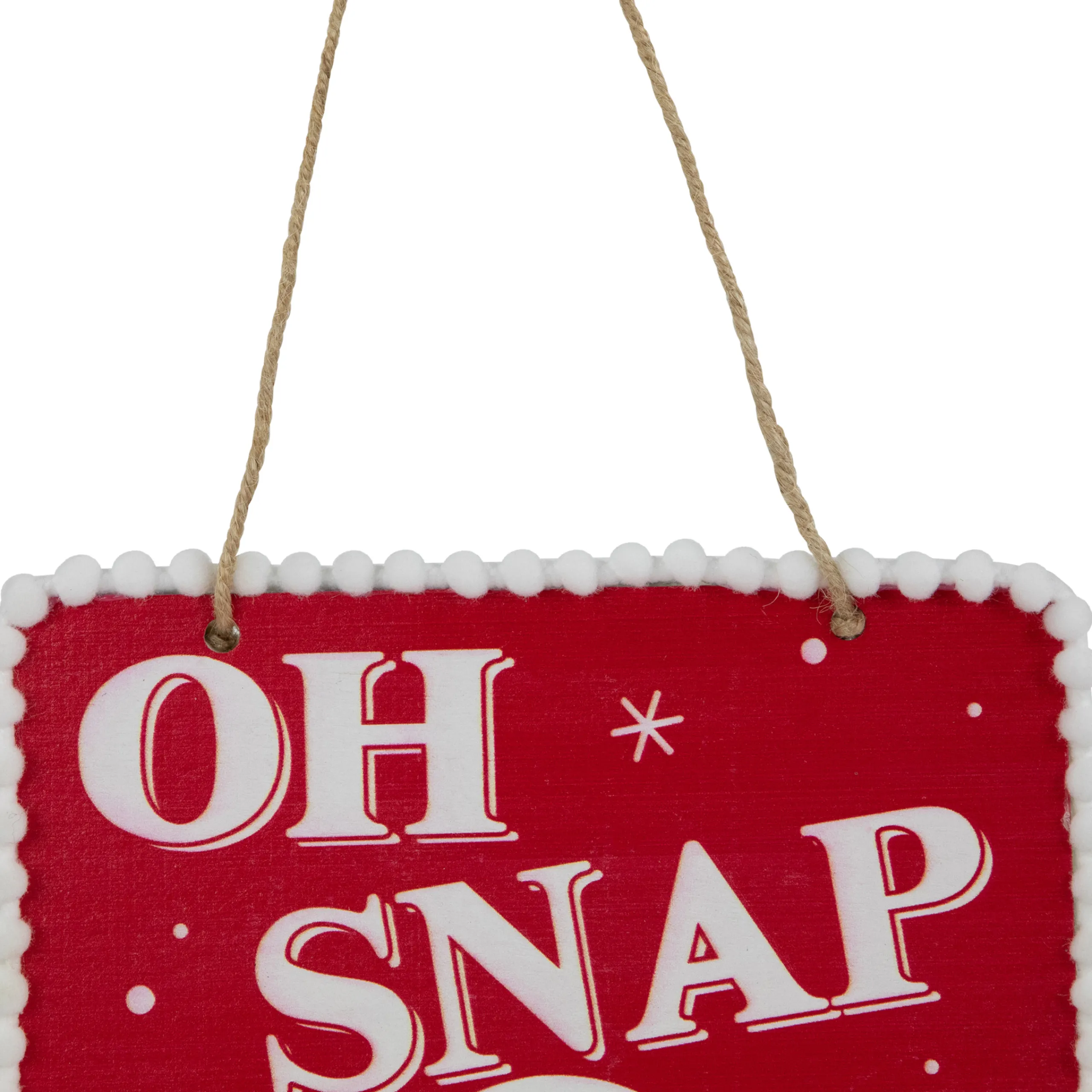 Northlight Humor>6.25" Gingerbread Man "Oh Snap" Square Christmas Ornament