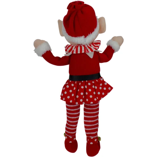 Kurt Adler Fantasy & Sci Fi>15" Girl Elf In Polka Dot Dress Christmas Ornament