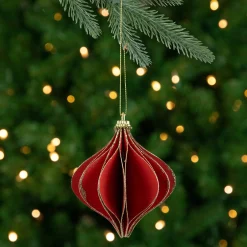 Northlight Pendants & Drops>4.25" Glittered Red Onion Christmas Ornament