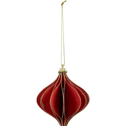 Northlight Pendants & Drops>4.25" Glittered Red Onion Christmas Ornament