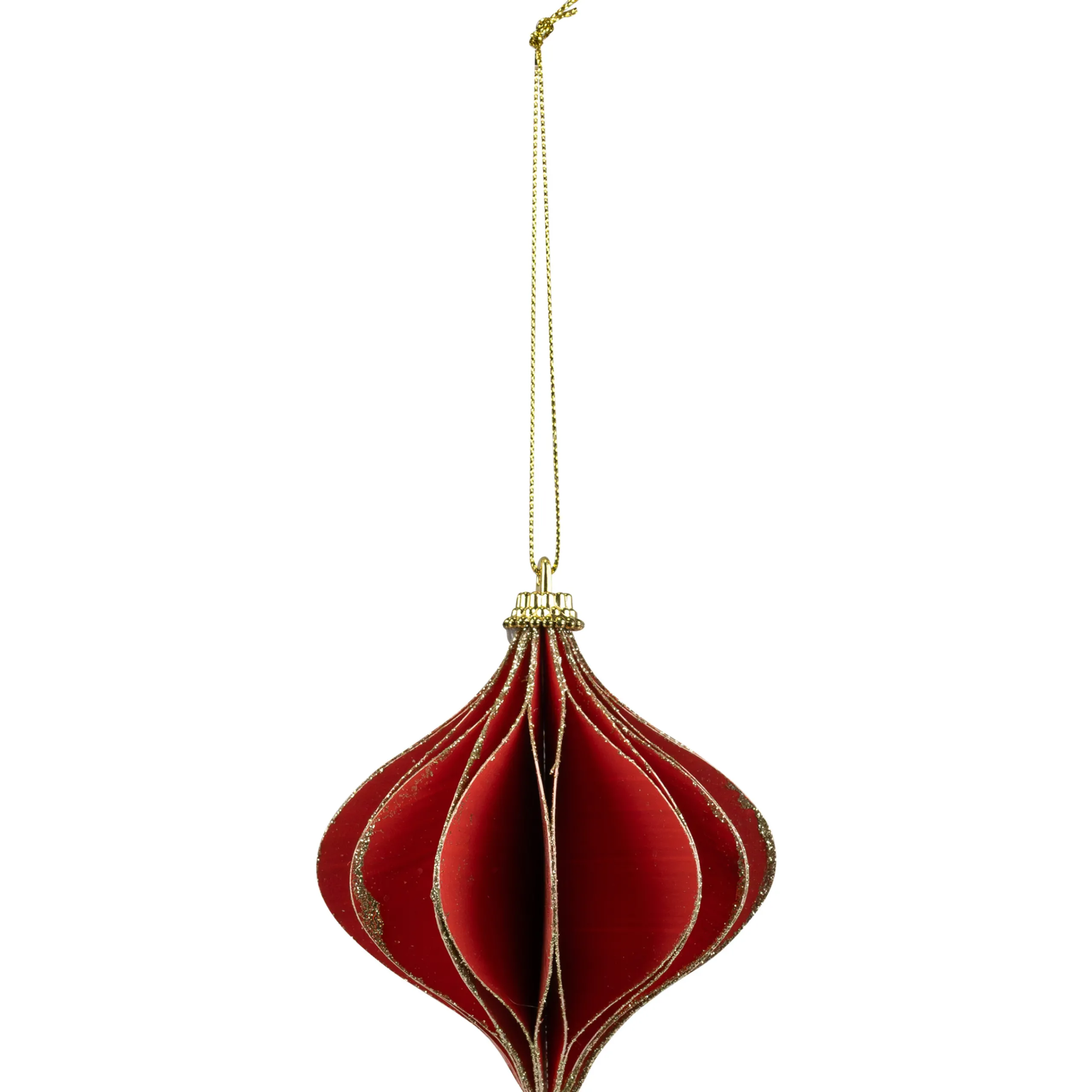 Northlight Pendants & Drops>4.25" Glittered Red Onion Christmas Ornament