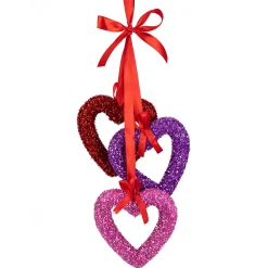 Northlight 23" Glittery Hearts Trio Valentine's Day Ornament