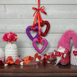 Northlight 23" Glittery Hearts Trio Valentine's Day Ornament