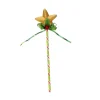 Mark Roberts Food & Beverage>12" Gold And Green Candy Cane Lollipop With Gold Glittered Star Christmas Ornament