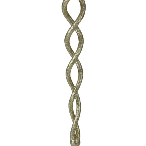 Kurt Adler Icicles>8.7" Gold And Silver Spiral Icicle Christmas Ornament