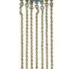 Allstate Garden & Floral>7.5" Gold And Turquoise Green Rhinestone Embellished Medallion Christmas Ornament