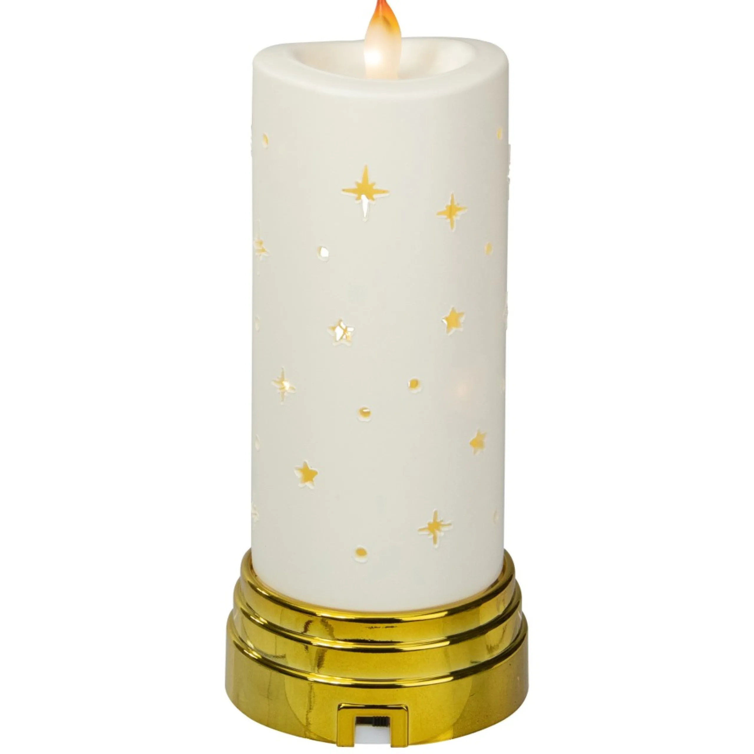 Candles & Holders*Northlight 9" Gold And White Nativity Scene Flameless Candle