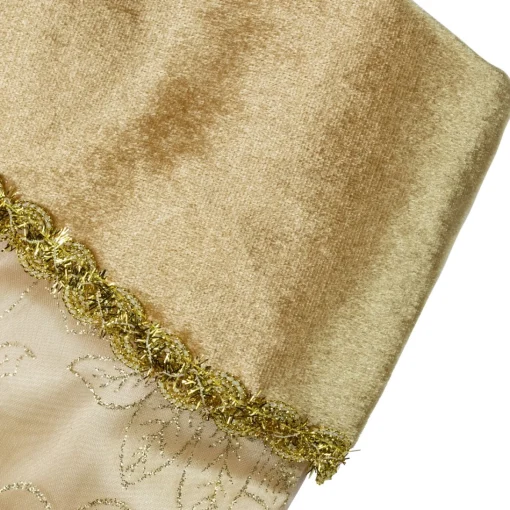 Stockings*Northlight 20" Gold Glittered Poinsettia Christmas Stocking
