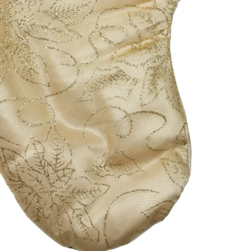 Stockings*Northlight 20" Gold Glittered Poinsettia Christmas Stocking
