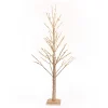 Melrose Twig Trees>4' Gold Led Lighted Christmas Twig Tree