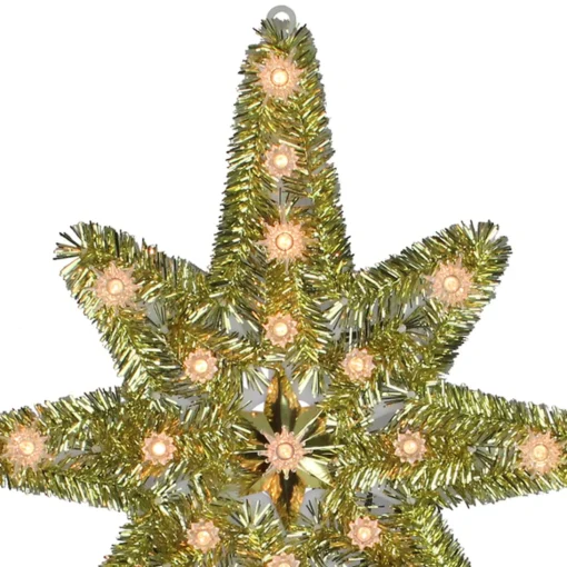 Star Tree Toppers*Northlight 21" Gold Lighted Star Of Bethlehem Christmas Tree Topper - Clear Lights