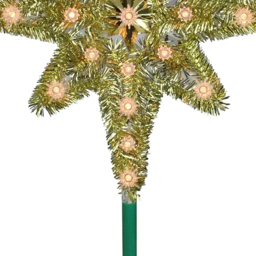 Star Tree Toppers*Northlight 21" Gold Lighted Star Of Bethlehem Christmas Tree Topper - Clear Lights