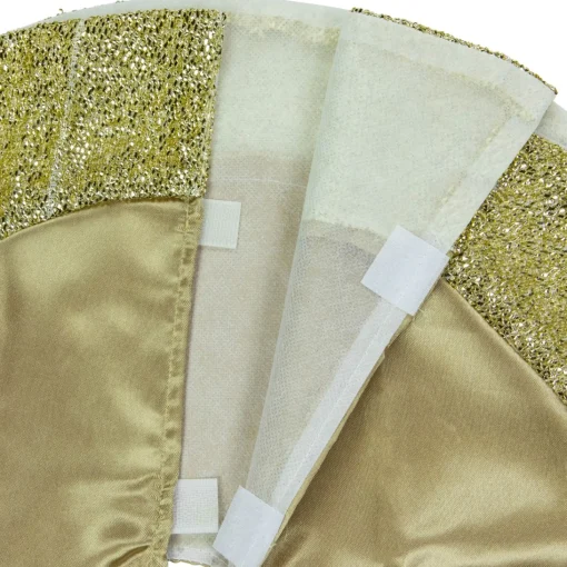Mini Tree Skirts*Northlight 20" Gold Mini Christmas Tree Skirt With Tinsel Trim