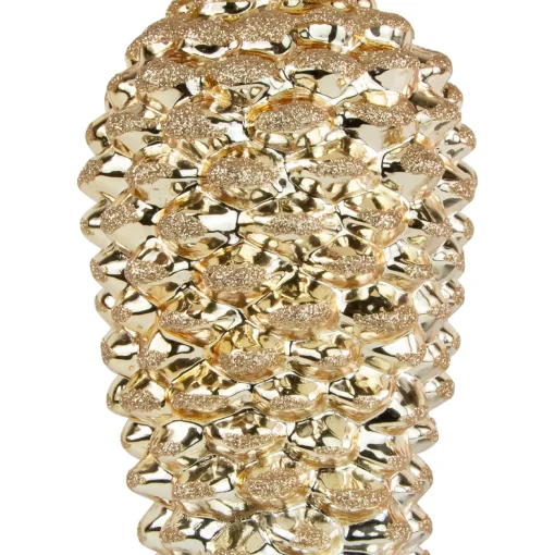 Northlight Pine Cones>7.25" Gold Pinecone Glass Christmas Ornament