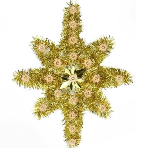 Star Tree Toppers*Northlight 21" Gold Star Of Bethlehem Christmas Tree Topper - Clear Lights
