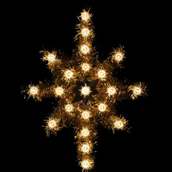 Star Tree Toppers*Northlight 21" Gold Star Of Bethlehem Christmas Tree Topper - Clear Lights