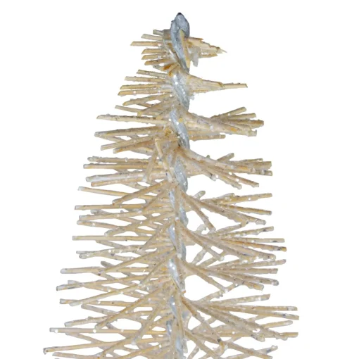 Table Top Pieces*Northlight 26" Gold Wooden Bottle Brush Christmas Tree